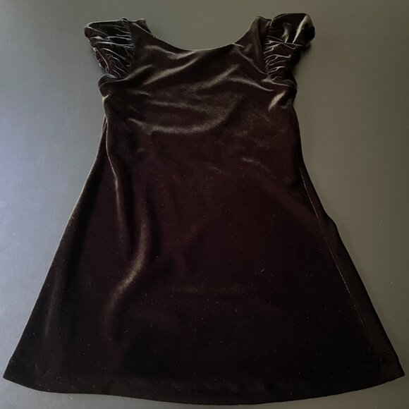 Ralph Lauren Black Velour Dress - Picture 1 of 6